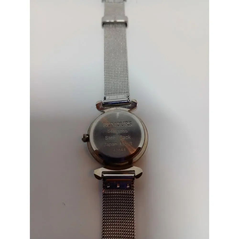 Rumours Pink Faced Metal Band Women's Watch Tested